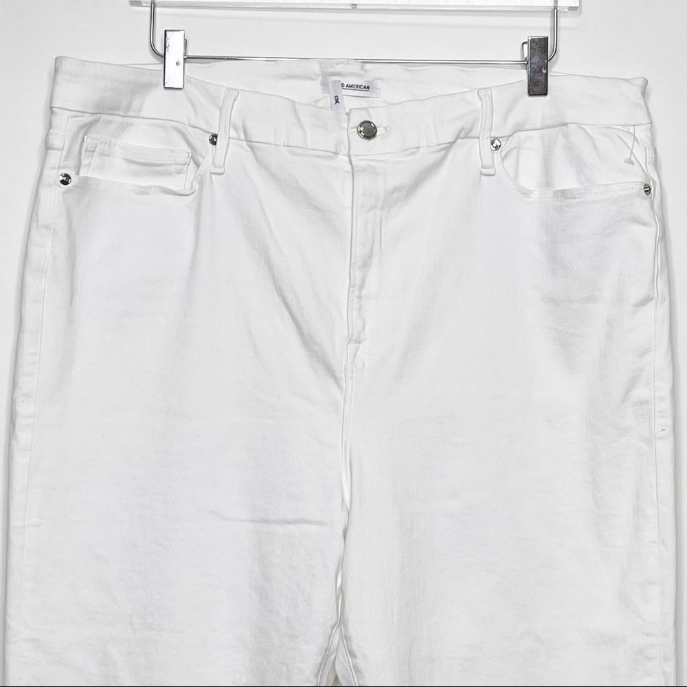 Good American Good Leg Crop Skinny Jeans 24 Plus White - Picture 8 of 12
